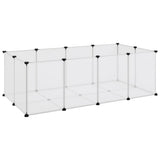 NNEVL Small Animal Cage Transparent 144x74x46.5 cm PP and Steel
