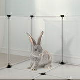 NNEVL Small Animal Cage Transparent 144x74x46.5 cm PP and Steel