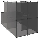 NNEVL Small Animal Cage Black 142x74x93 cm PP and Steel