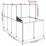 NNEVL Small Animal Cage Black 142x74x93 cm PP and Steel
