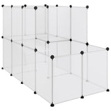 NNEVL Small Animal Cage Transparent 142x74x93 cm PP and Steel