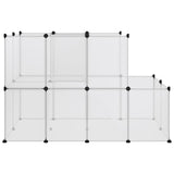 NNEVL Small Animal Cage Transparent 142x74x93 cm PP and Steel