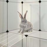 NNEVL Small Animal Cage Transparent 142x74x93 cm PP and Steel