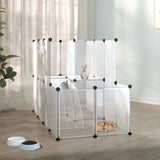 NNEVL Small Animal Cage Transparent 142x74x93 cm PP and Steel