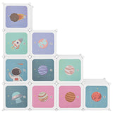 NNEVL Cube Storage Cabinet for Kids with 10 Cubes White PP