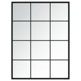 NNEVL Wall Mirror Black 80x60 cm Metal