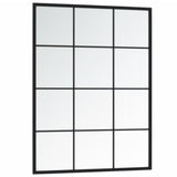NNEVL Wall Mirror Black 80x60 cm Metal