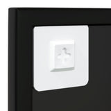 NNEVL Wall Mirror Black 80x60 cm Metal