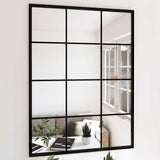 NNEVL Wall Mirror Black 80x60 cm Metal
