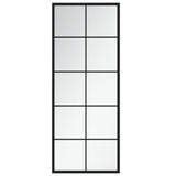 NNEVL Wall Mirror Black 100x40 cm Metal
