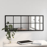 NNEVL Wall Mirror Black 100x40 cm Metal