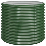 NNEVL Garden Planter Powder-coated Steel 80x80x68 cm Green