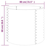 NNEVL Garden Planter Powder-coated Steel 80x80x68 cm Green