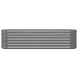 NNEVL Garden Raised Bed Powder-Coated Steel 152x40x36 cm Grey
