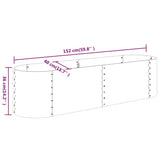 NNEVL Garden Raised Bed Powder-Coated Steel 152x40x36 cm Grey