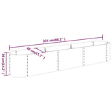 NNEVL Garden Raised Bed Powder-coated Steel 224x40x36 cm Anthracite
