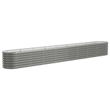 NNEVL Garden Raised Bed Powder-Coated Steel 332x40x36 cm Grey