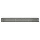 NNEVL Garden Raised Bed Powder-Coated Steel 332x40x36 cm Grey