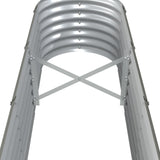 NNEVL Garden Raised Bed Powder-Coated Steel 332x40x36 cm Grey