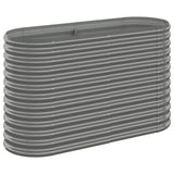 NNEVL Garden Raised Bed Powder-Coated Steel 114x40x68 cm Grey