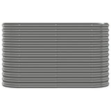 NNEVL Garden Raised Bed Powder-Coated Steel 114x40x68 cm Grey