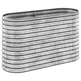 NNEVL Garden Raised Bed Powder-Coated Steel 114x40x68 cm Silver