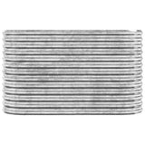 NNEVL Garden Raised Bed Powder-Coated Steel 114x40x68 cm Silver