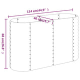 NNEVL Garden Raised Bed Powder-Coated Steel 114x40x68 cm Silver
