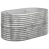 NNEVL Garden Raised Bed Powder-Coated Steel 152x80x68 cm Silver