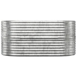 NNEVL Garden Raised Bed Powder-Coated Steel 152x80x68 cm Silver