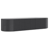 NNEVL Garden Raised Bed Powder-coated Steel 322x100x68 cm Anthracite