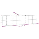NNEVL Garden Raised Bed Powder-coated Steel 322x100x68 cm Anthracite