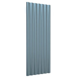 NNEVL Roof Panels 12 pcs Powder-coated Steel Grey 100x36 cm