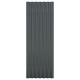 NNEVL Roof Panels 12 pcs Powder-coated Steel Anthracite 100x36 cm