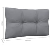 NNEVL 4-Seater Garden Sofa with Grey Cushions Solid Pinewood