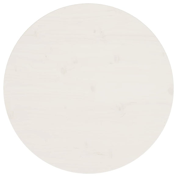 NNEVL Table Top White Ø60x2.5 cm Solid Wood Pine