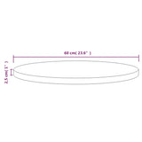NNEVL Table Top White Ø60x2.5 cm Solid Wood Pine