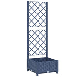NNEVL Garden Planter with Trellis Blue Grey 40x40x121.5 cm PP