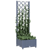 NNEVL Garden Planter with Trellis Blue Grey 40x40x121.5 cm PP