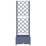 NNEVL Garden Planter with Trellis Blue Grey 40x40x121.5 cm PP