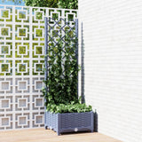 NNEVL Garden Planter with Trellis Blue Grey 40x40x121.5 cm PP