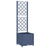 NNEVL Garden Planter with Trellis Blue Grey 40x40x136 cm PP