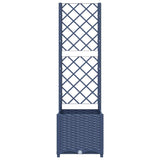 NNEVL Garden Planter with Trellis Blue Grey 40x40x136 cm PP