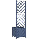 NNEVL Garden Planter with Trellis Blue Grey 40x40x136 cm PP