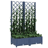 NNEVL Garden Planter with Trellis Blue Grey 80x40x121.5 cm PP