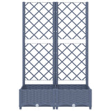NNEVL Garden Planter with Trellis Blue Grey 80x40x121.5 cm PP