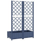 NNEVL Garden Planter with Trellis Blue Grey 80x40x121.5 cm PP