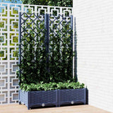 NNEVL Garden Planter with Trellis Blue Grey 80x40x121.5 cm PP