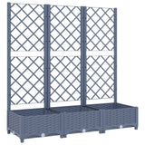 NNEVL Garden Planter with Trellis Dark Grey 120x40x121.5 cm PP