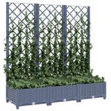 NNEVL Garden Planter with Trellis Dark Grey 120x40x121.5 cm PP